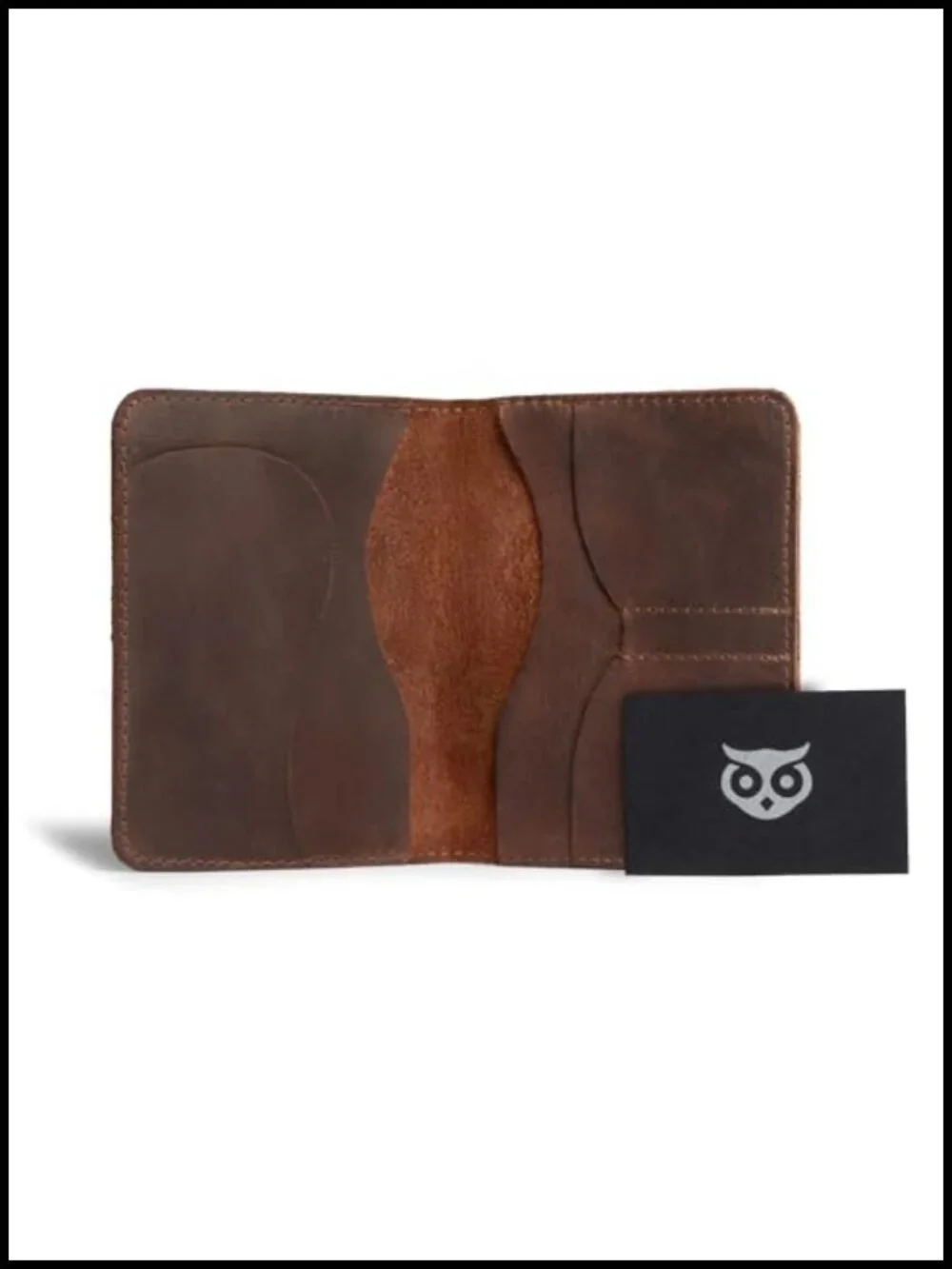 Full Grain Leather Passport Cover with ID Organizer and Key Holder
